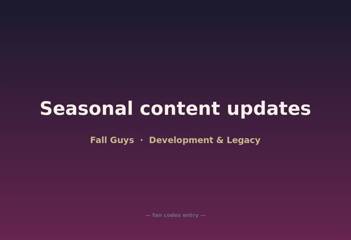 Seasonal content updates